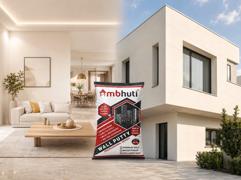 Ambhuti Wall Putty suitable for both interior rooms and exterior building facades